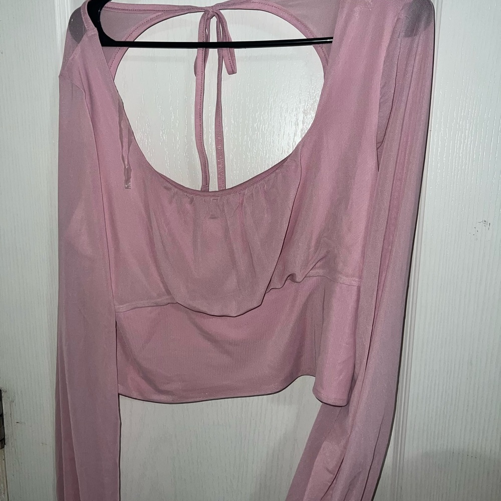 Kohl's Pink Sheer Mesh Top